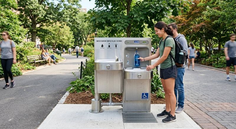 Drinking Fountain Installation in Reno, NV
